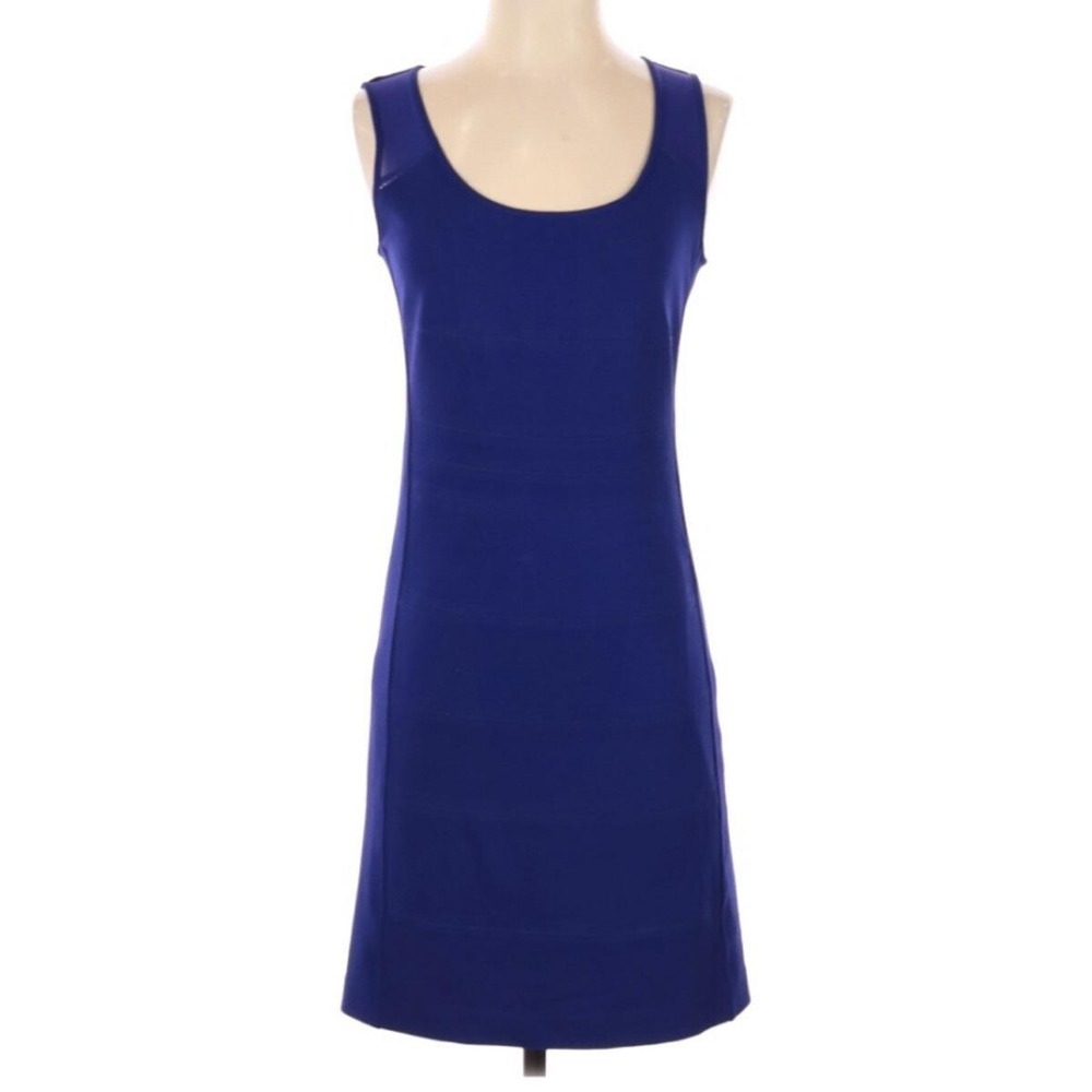 CLUNY Vintage Sleeveless Scoop Neckline Blue Dress Womens Size 2